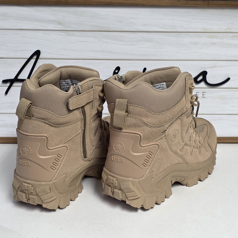Unzhuo Make 5.11 Tactical Boots Mens 12 Beige Leather Lace Up Ankle Outdoor 46 - Picture 9 of 16